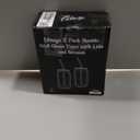 LIBWYS 12oz Double Wall Drinking Glass Cups with Bamboo Lids and Straws, 1 Pc Set Condensation Resistant Insulated Glass Can Tumblers for Cold Drinks, Iced Coffee, Tea, Juice, Cleaning Brush