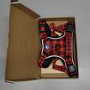 PoyPet No Pull Dog Harness, [Release at Neck] Reflective Adjustable No Choke Pet Vest with Front & Back 2 Leash Attachments, Soft Control Training Handle, Plaid(Checkered Red, S)