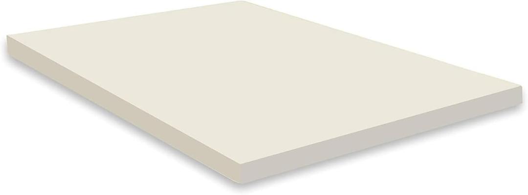 Zayton 1-inch Foam Mattress Topper | Premium Supporting Bed Pads with Luxurious Softness, Breathable and Comfortable Bed Toppers for Back Pain, Orthopedic Support for Better Sleep, Full, White