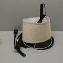 Innqoo Tall Table Lamp with USB Port and Outlet, Dimmable Nightstand Bedside Lamps with Linen Lampshade, Desk Lamp for Bedroom, Living Room, Guest Room, Home Office, LED Bulb Included (A-Beige Shade& Black Base)