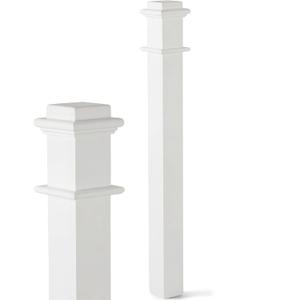 CroBlissful 3.5" x 48" Wood Box Newel Stair Newel Post Solid Poplar Notched Interior Railing Stair Post Wood Balusters for Staircase Handrails