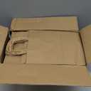 RACETOP Brown Paper Bags with Handles Bulk 100Pcs 8x4.5x10.8 Inch Gift Bags Bulk, Brown Kraft Paper Bags for Retail, Party, Shopping, Favor