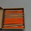 Crtiin 50 Pcs Gel Pens Bulk, 0.5mm Fine Point Black Ink Pens, Retractable Smooth Writing Quick Dry, Colored Aesthetic for School Office Journaling Supplies (Orange Series)