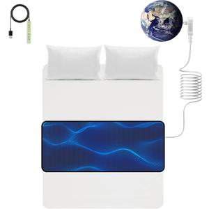 Grounding Mat for Bed Sleep & Deep Relaxation - Premium Grounding Pad Kit - Grounding PU Mat for Natural Energy Balance, Stress Support & Wellness (Half Grounding Mat, King)