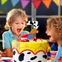 2 x Birthday Number 8 Candles,Cute Cow Birthday Cake Decoration,Cowboy Three Cowgirl Rodeo Party,Baby Shower for Boy Girl Decor Supplies