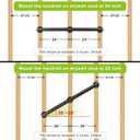 Dolibest 4.25ft Wall Mount Metal Handrail, Staircase Step Handrail, One Piece Design Bar, Non-Slip Safety Grab Handle, Barrier-Free Staircase Grab Handle for Elderly, Indoor & Outdoor Use, 1.3'' Round