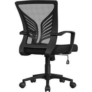 Yaheetech Mesh Office Chair Swivel Rolling.Adjustable Computer Desk Chairs ErgonomicGaming Chair for Home Office/Work/Study, Black (1pc)