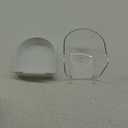 Plastic Bird Bathtub, Hanging Bird Bath Cage Transparent Bird Cleaning Box Parrot Bathing Cage, Cage Accessories Bird Supplies(White)