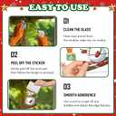 Snowman Window Stickers, Snowflake and Tree Christmas Decor Window Decals, Static Cling Reusable Double Sided Printing Art Stickers, for Glass Mirror Decoration, Home, Holiday