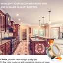2 Inch LED Recessed Lighting, Dimmable Downlight 3W(35W Halogen Equivalent), 3000K Warm White Ceiling Light, CRI80, Gold Trim with LED Driver(4 Pack)