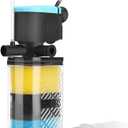 Aquarium Filters 3-Stage Aquarium Filter in-Tank Filter Internal Filter Fish Tank Filter Turtle Filter for 10-40 Gallon Fish Tanks with Dual Water Outlet and Aeration