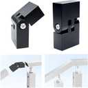 Muzata HT10 HL10 HT14 Flat Handrail Accessories - 2Pack Vertical Pivot Connector High Strength POM Handrail Fittings, HA23 BNP