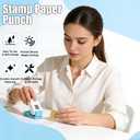 Stamp Paper Punch, 1x0.8inch Postage Puncher, Square Shaped Cutter Hole, Rectangular Crafts Punches Tools for Card Making, Scrapbooking, Journaling, DIY Arts & Crafts Supplies
