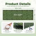 Artificial Boxwood Backdrop Roll: 40"x120" (33.5 sqft) UV-Anti Greenery Faux Grass Hedge for Indoor Outdoor Green Wall Decor, Patio Privacy Screen, Garden Fence Covering