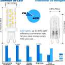 Ziomitus G9 Led Bulbs Dimmable 4W 4000k Natural White,Replace G9 40W 35W Halogen, AC120V Bi-pin G9 T4 Neutral LED Bulbs for Chandelier Wall Pendant Ceiling Lamps(10Pack)