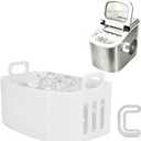 Replacement Ice Basket Compatible with Magic Chef & for Frigidaire Countertop Ice Makers - Durable Storage Bucket, Direct Fit Spare Part, No Assembly Required (White)