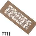 PATIKIL 8 x 3 Inch Door Air Vent Cover, Heavy Duty Aluminum Grille Ventilation Cover Louvered with Mounting Screws for Cabinet Wardrobe Door, Brown