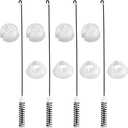 Updated W10780045 Washer Suspension Rod Kit 4pcs by Funmit Compatible with Whirlpool Kenmore Amana Maytag Models WTW4800BQ1, NTW4516FW2, 11020102310, NTW4516FW0, NTW4516FW1, W10537442, 26.7in