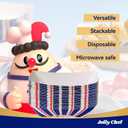 JOLLY CHEF 2lb Paper Food Trays, 250 Pack Paper Food Boats Disposable Serving Boats for Gameday, Food Holder Trays for Snacks French Fries Nachos Hot Dog Tacos BBQ Party