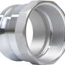 2 pcs Aluminum cam lock fittings (3" Part A) cam groove hose fitting camlock fittings, Male Adapter Female NPT Thread Camlock Fitting (3)