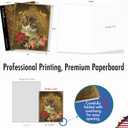 The Best Card Company 10 Assorted Thank You Notecards Box Set 4 x 5.12 Inch with Envelopes (10 Designs, 1 Each) Feline Frames M6638TYG