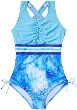 BFUSTYLE Girls Swimsuit One Piece Bathing Suit 5T Years Sleeveless Beach Swimwear