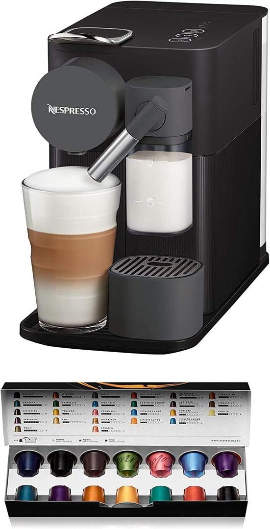 Nespresso Lattissima One Original Espresso Machine with Milk Frother by De'Longhi, Black