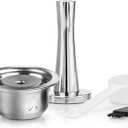Stainless Steel Metal Coffee Capsule Compatible with Nespresso Vertuoline Pod Holder，fit for Vertuolline GCA1 ENV135 (BIG CUP 8OZ with Tamper)