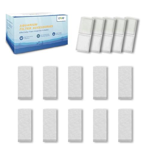 URUQ Fish Tank Filter Cartridge: 15 Pack Aquarium Top Fin Filter Cartridges, Replacement Aquarium Carbon Cartridge with Zeolite