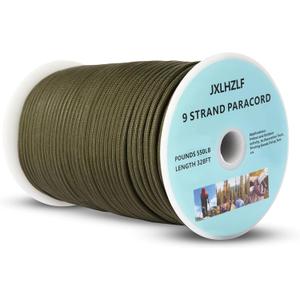 Paracord 550Lb,9 Strand Paracord Rope 328ft Parachute Cord for Outdoor Camping Hiking Survival,Army Green