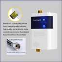 3000W Tankless Water Heater 110V, Electric Instant Hot Water Heater Under Sink, Vertical Mount Only with 304 Stainless Steel & Brass Fittings (White)