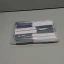 Zhehao 200 Pcs Steak Knives 8.39 Inches Stainless Steel Serrated Blade Steak Knives Set with Round Tip Plastic Handle for Restaurant Kitchen, 4.72 Inch Blade