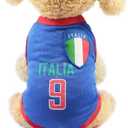 GabeFish Dog World Cup T Shirt Pets Football Jersey Sports Soccer National Team Vest Cat Summer Cool Clothes Apparel Italy Medium