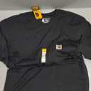 Carhartt Mens Loose Fit Heavyweight Short-Sleeve Pocket T-Shirt (Small, Black)