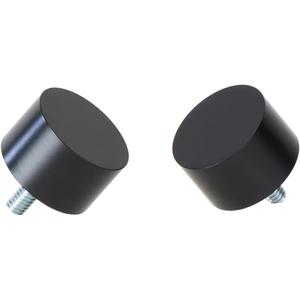 Ivilon End Cap Finials for Curtain Rods of 7/8 and 1 Inch Diameter Color Black