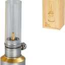 CAMPINGMOON Camping Gas Lantern Gas Candle with Empty Tank Wooden Lantern Case T-1D15