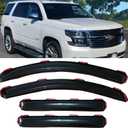 in-Channel Window Visors Rain Guards for Chevrolet Tahoe & GMC Yukon & Cadillac Escalade 2015-2020,Side Wind Deflectors Vent Guard Shade Sun Rain Snow Smoke 194531,Car Accessories 4-Pieces Set