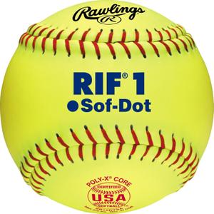 Rawlings | RIF Soft-Dot ASA Fastpitch Softball | SR10RYSA | 10" - Youth | 12 Count