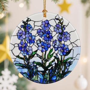 Birth Flower Christmas Tree Decorations, Christmas Ornaments, Keepsake Ornaments, Holiday Decor, Holiday or Xmas Gift, Birthday Gift, Gifts for Flower Lovers - Gifts for People Born in July