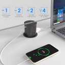 ANNQUAN 3.15" Pop Up Countertop Outlet with 15W Wireless Charger,Max 20W Power Delivery,800J Surge Protection,Pop Up Socket with with 4 USB,3ft Cord,ETL Listed (Black)