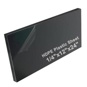 High-Density Polyethylene (HDPE) Plastic Sheet 1/4" Thick 12" X 24"- Black HDPE Sheet,for Machining, Home Improvements, DIY Projects, Engineering,High-Density Polyethylene Plastic Block (Pack of 1)