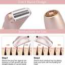 Electric Razors for Women - Painless 2-in-1 Shaver for Women Hair Remover for Face, Legs and Underarm Wet & Dry, Portable Bikini Trimmer, Lady Hair Removal with 2 Trimmer Heads- Micro USB Recharge