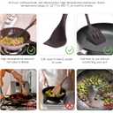 Kitchen Utensils Set-12 Pieces Silicone Cooking Utensils Set (Dishwasher Safe) 392F Heat Resistant Spatula Set, Nonstick Cookware
