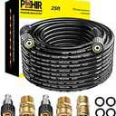 POHIR Pressue Washer Hose 25ft Quick Connect M22 Fittings, 4000 PSI Pressure Power Washer Hose Replacement, Electric Kink Free Hose with M22 Extension Adapter and 4pcs M22 14mm to 3/8
