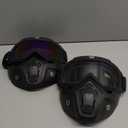 Motorcycle Helmet Riding Goggles Glasses with Removable Face Mask,Vintage Bullet Fight Motocross (Colorful/Grey)