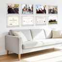 Clear Acrylic Frame for Wall, Fits 8.5x11, 8x10 Picture or Certificate, No Drill Self Adhesive Photo Frames, Diploma Frames with Magnetic, Full Frame-10x12.6 Inch