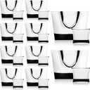 Sanwuta 20 Pcs Large Blank Canvas Tote Bags and Makeup Bags Blank Reusable Grocery Luggage Canvas Tote with Handles(10 Urban Minimalist Duo)