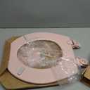Mayfair Cameron Pink Toilet Seat, Non Slip Heavy Duty Wood, Easy Clean, Made in USA, Round