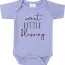 BIBIBLISSBABY Sweet Little Blessing Baby Onesie, Gender Neutral Pregnancy Announcement Outfit for Newborn, 0-3 Months Infant Bodysuit Gift for Grandparents or Baby Shower Reveal (XS, Taro)