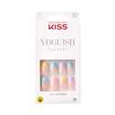 KISS Voguish Fantasy, Press On Nails, Nail glue included, 'Disco Ball', Multicolor, Medium Size, Coffin Shape, Includes 28 Nails, 2g glue, 1 Manicure Stick, 1 Mini File